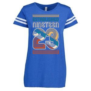 Retro Established Nineteen 23 1923 100th Birthday Enza Ladies Jersey Football T-Shirt