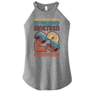 Retro Established Nineteen 23 1923 100th Birthday Women's Perfect Tri Rocker Tank