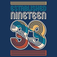 Retro Established Nineteen 33 1933 90th Birthday Tie-Dye T-Shirt