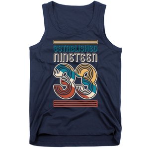 Retro Established Nineteen 33 1933 90th Birthday Tank Top