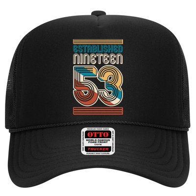 Retro Established Nineteen 53 1953 70th Birthday Trucker Hat