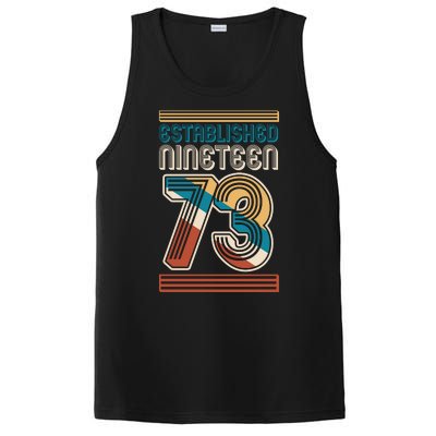 Retro Established Nineteen 73 1973 50th Birthday PosiCharge Competitor Tank