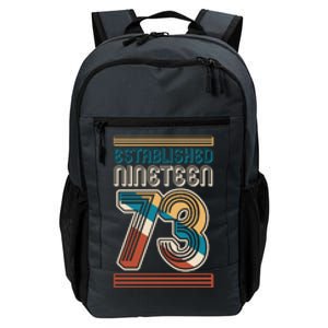 Retro Established Nineteen 73 1973 50th Birthday Daily Commute Backpack