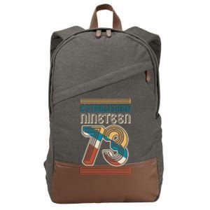 Retro Established Nineteen 73 1973 50th Birthday Cotton Canvas Backpack