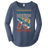 Retro Established Nineteen 73 1973 50th Birthday Women's Perfect Tri Tunic Long Sleeve Shirt