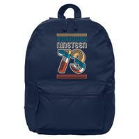 Retro Established Nineteen 73 1973 50th Birthday 16 in Basic Backpack