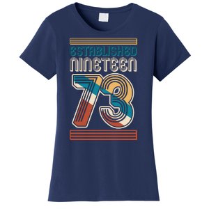 Retro Established Nineteen 73 1973 50th Birthday Women's T-Shirt