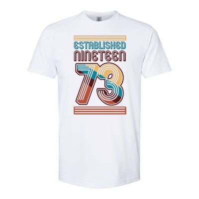 Retro Established Nineteen 73 1973 50th Birthday Softstyle® CVC T-Shirt