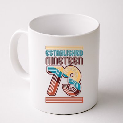 Retro Established Nineteen 73 1973 50th Birthday Coffee Mug