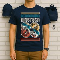 Retro Established Nineteen 83 1983 40th Birthday T-Shirt