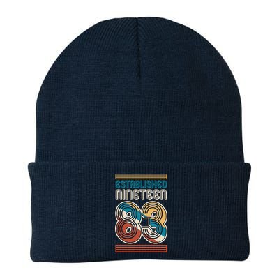 Retro Established Nineteen 83 1983 40th Birthday Beanie