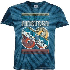 Retro Established Nineteen 83 1983 40th Birthday Kids Tie-Dye T-Shirt