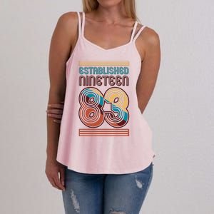 Retro Established Nineteen 83 1983 40th Birthday Women's Strappy Tank