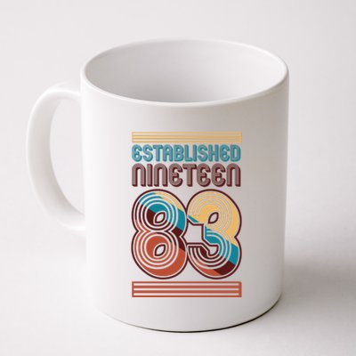 Retro Established Nineteen 83 1983 40th Birthday Coffee Mug