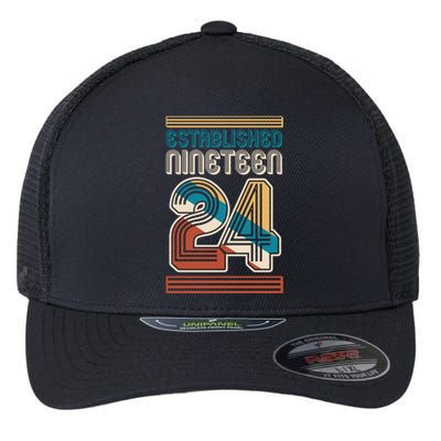 Retro Established Nineteen 24 1924 100th Birthday Flexfit Unipanel Trucker Cap