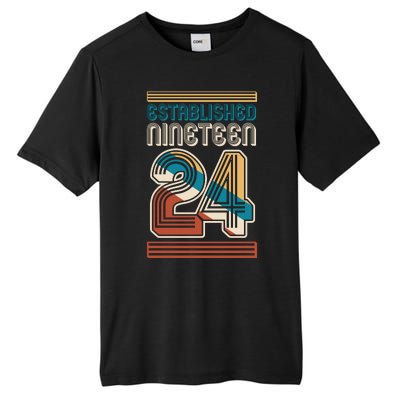 Retro Established Nineteen 24 1924 100th Birthday Tall Fusion ChromaSoft Performance T-Shirt