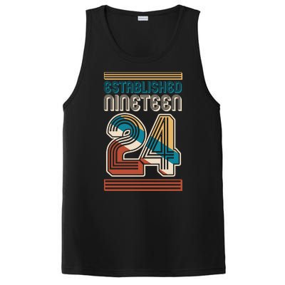 Retro Established Nineteen 24 1924 100th Birthday PosiCharge Competitor Tank