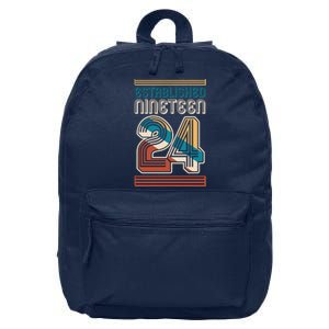 Retro Established Nineteen 24 1924 100th Birthday 16 in Basic Backpack