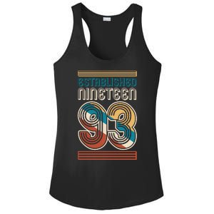 Retro Established Nineteen 93 1993 30th Birthday Ladies PosiCharge Competitor Racerback Tank