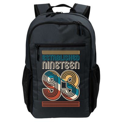 Retro Established Nineteen 93 1993 30th Birthday Daily Commute Backpack