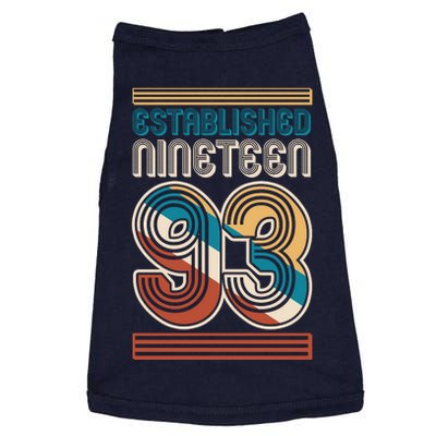 Retro Established Nineteen 93 1993 30th Birthday Doggie Tank