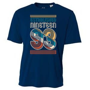 Retro Established Nineteen 93 1993 30th Birthday Cooling Performance Crew T-Shirt