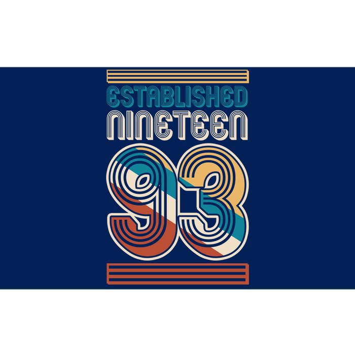 Retro Established Nineteen 93 1993 30th Birthday Bumper Sticker