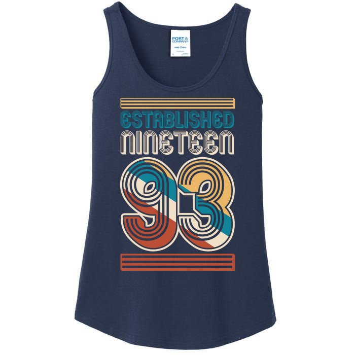 Retro Established Nineteen 93 1993 30th Birthday Ladies Essential Tank