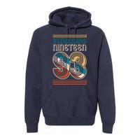 Retro Established Nineteen 93 1993 30th Birthday Premium Hoodie