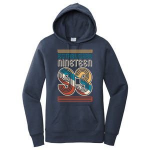 Retro Established Nineteen 93 1993 30th Birthday Women's Pullover Hoodie