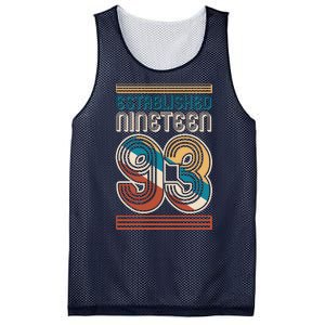 Retro Established Nineteen 93 1993 30th Birthday Mesh Reversible Basketball Jersey Tank