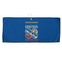 Retro Established Nineteen 93 1993 30th Birthday Large Microfiber Waffle Golf Towel