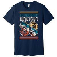 Retro Established Nineteen 93 1993 30th Birthday Premium T-Shirt