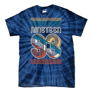 Retro Established Nineteen 93 1993 30th Birthday Tie-Dye T-Shirt