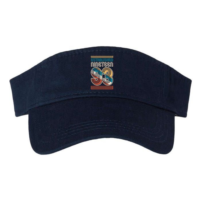 Retro Established Nineteen 93 1993 30th Birthday Valucap Bio-Washed Visor