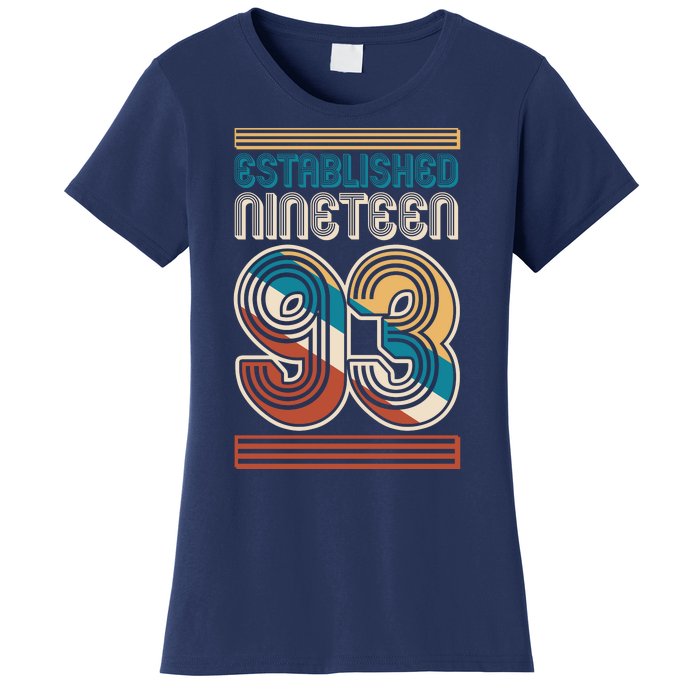 Retro Established Nineteen 93 1993 30th Birthday Women's T-Shirt