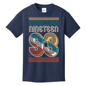 Retro Established Nineteen 93 1993 30th Birthday Kids T-Shirt