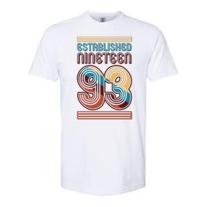 Retro Established Nineteen 93 1993 30th Birthday Softstyle CVC T-Shirt