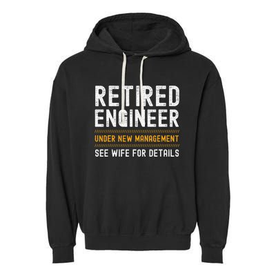 Retirement Engineer Novelty Gift Retired Engineer Garment-Dyed Fleece Hoodie