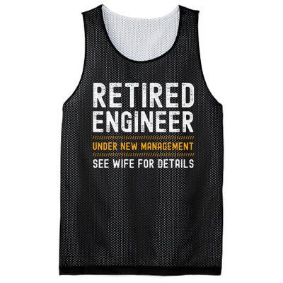 Retirement Engineer Novelty Gift Retired Engineer Mesh Reversible Basketball Jersey Tank