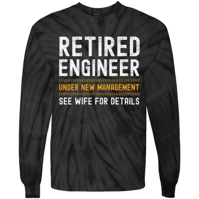 Retirement Engineer Novelty Gift Retired Engineer Tie-Dye Long Sleeve Shirt