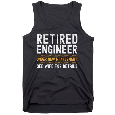 Retirement Engineer Novelty Gift Retired Engineer Tank Top