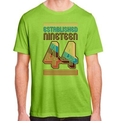 Retro Established Nineteen 44 1944 80th Birthday Adult ChromaSoft Performance T-Shirt