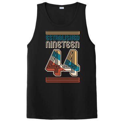 Retro Established Nineteen 44 1944 80th Birthday PosiCharge Competitor Tank