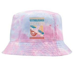 Retro Established Nineteen 54 1954 70th Birthday Tie-Dyed Bucket Hat