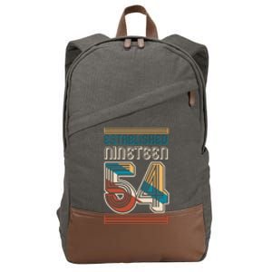 Retro Established Nineteen 54 1954 70th Birthday Cotton Canvas Backpack