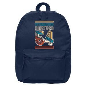 Retro Established Nineteen 54 1954 70th Birthday 16 in Basic Backpack