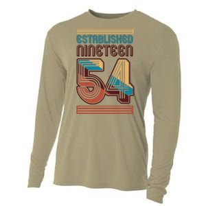 Retro Established Nineteen 54 1954 70th Birthday Cooling Performance Long Sleeve Crew