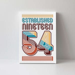 Retro Established Nineteen 54 1954 70th Birthday Canvas