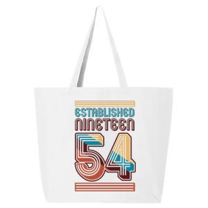 Retro Established Nineteen 54 1954 70th Birthday 25L Jumbo Tote